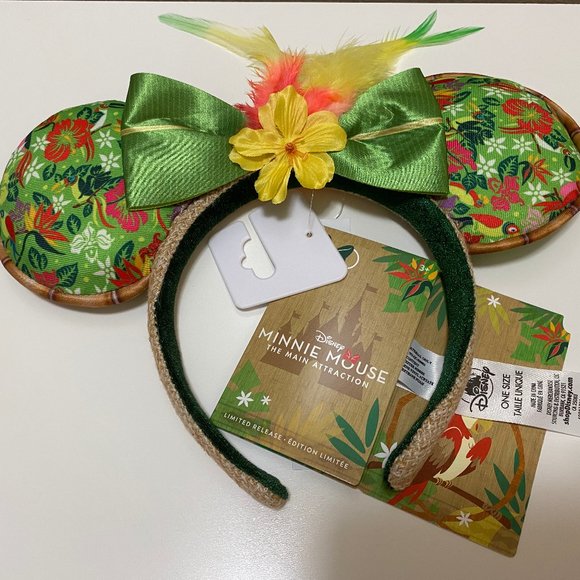 Disney Accessories - Disney Minnie Main Attraction Ears Tiki Room LE
